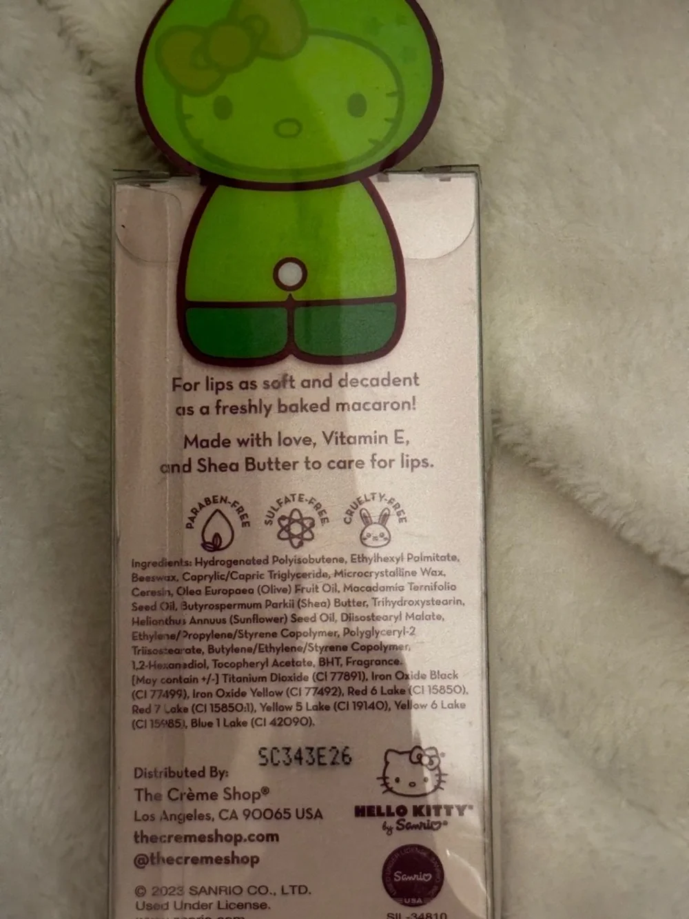 The Crème Shop x Hello Kitty Macaron Lip Balm - Lime Green‎